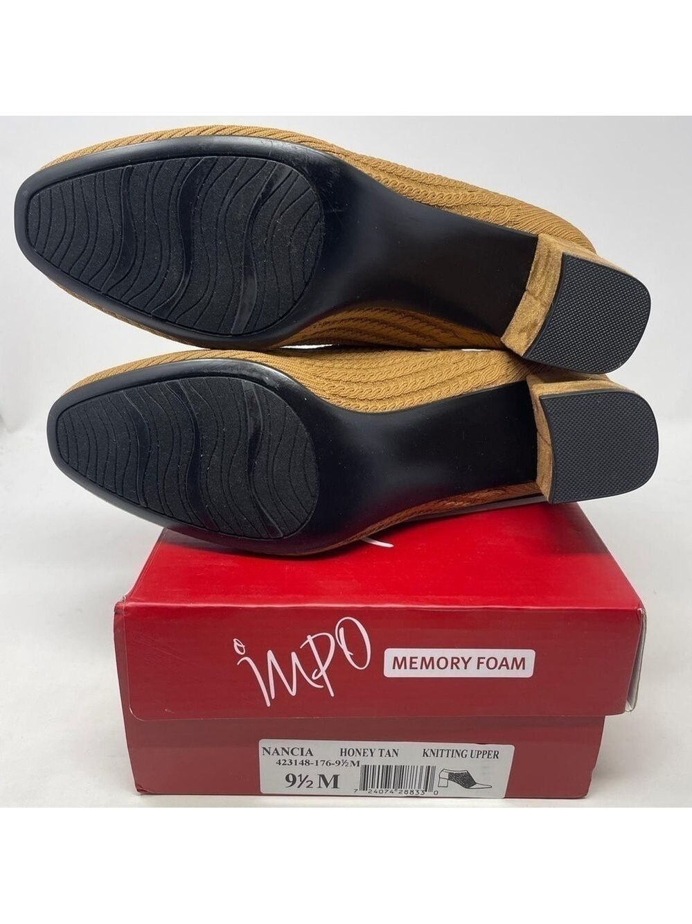Impo Nancia Block Heel Stretch Knit Ankle Booties with Memory Foam - NWT - Picture 10 of 12